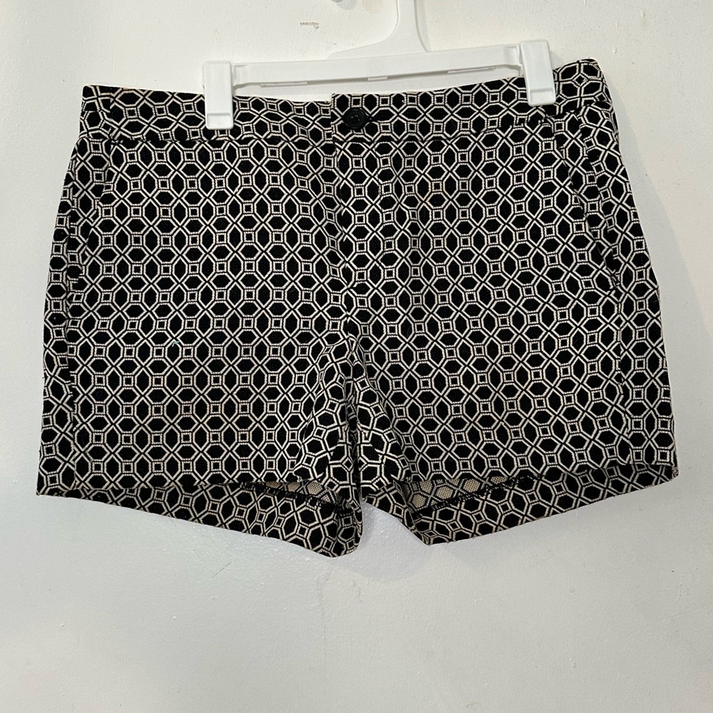 Banana Republic Black and White Patterned Shorts